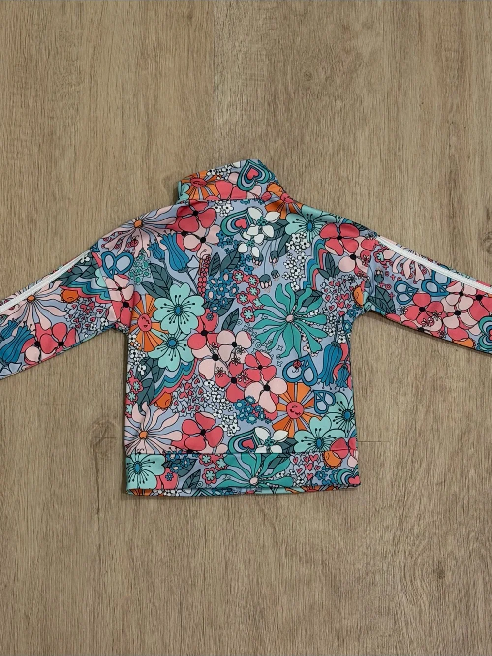 Adidas Girls Floral Zip-Front Jacket | 24 M